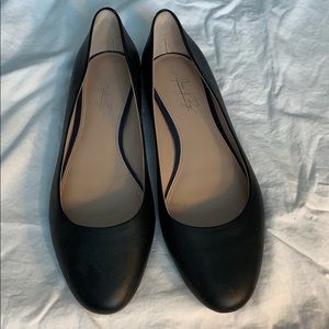 Shoes of Prey black leather round toe flats
